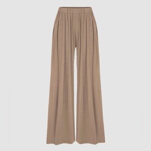 Cider Rib Knit Pull On Wide Leg Pants with‎ Pockets